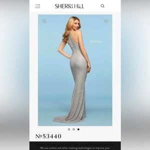 Sherri hill gold beaded dress size 4